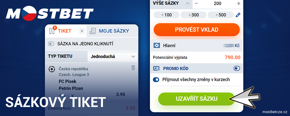 Přehled kuponů v Mostbet CZ